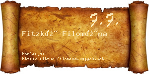Fitzkó Filoména névjegykártya